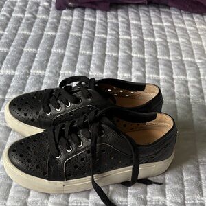 Alex Marie Black Perforated Shoes